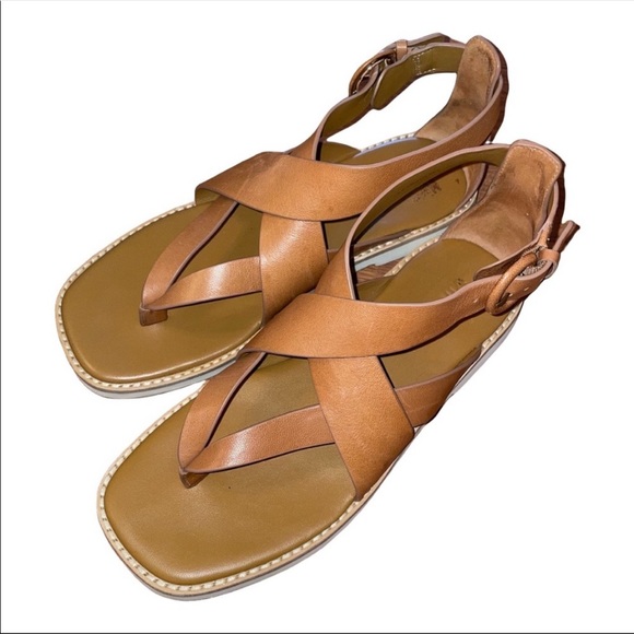 Vince Morris Tan LE Strappy Gladiator Sandals Size 6.5 36.5 - Picture 15 of 16